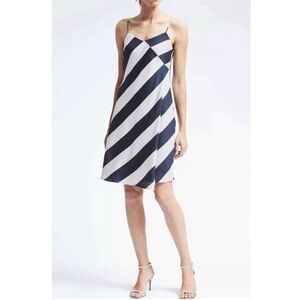 BANANA REPUBLIC Diagonal Stripe Slip Dress